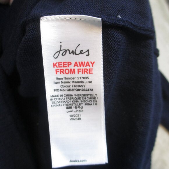 NWT JOULES Women Navy Knit Lobster Christmas Jumper Sweater Miranda Luxe Size 12 - Picture 7 of 12